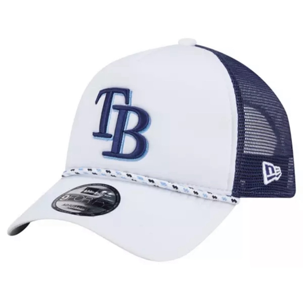 Tampa Bay Devil Rays New Era 9Forty A-Frame Cap Foam Trucker Rope Snapback Hat